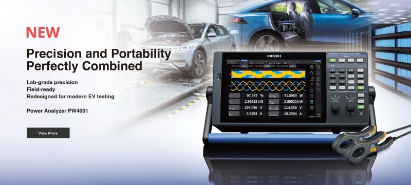Hioki launches the latest model of the Power Analyzer PW4001