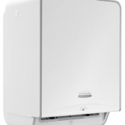 ICON™ Automatic Rolled Hand Towel Dispenser (53940), White Chassis with White Mosaic Design